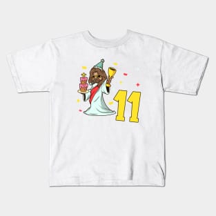 I am 11 with Jesus - kids birthday 11 years old Kids T-Shirt